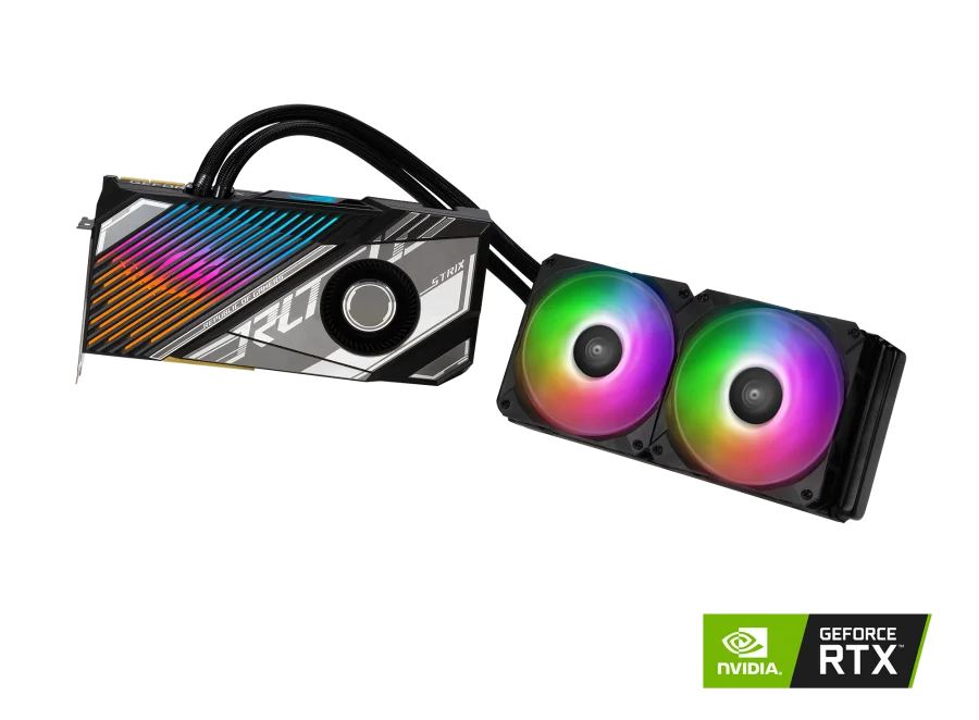 ASUS NVIDIA GeForce RTX 3090 Ti ROG Strix LC Overclocked Liquid Cooled 24GB GDDR6X PCIe 4.0 Graphics Card